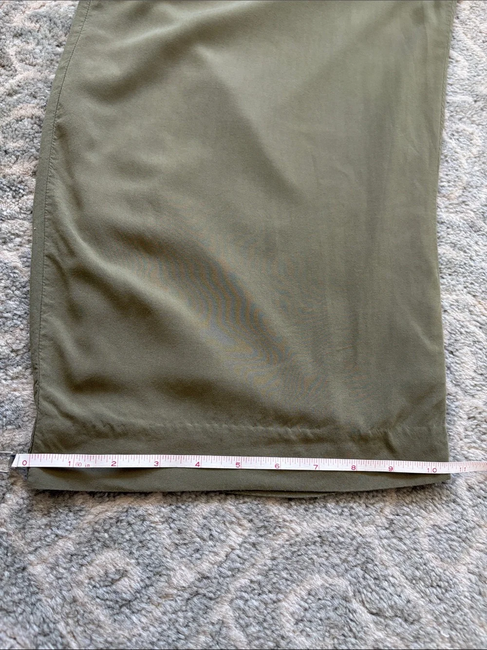 J.Crew Point Sur Olive Green Paperbag Waist Lined Culottes Cropped Pants Sz 6P